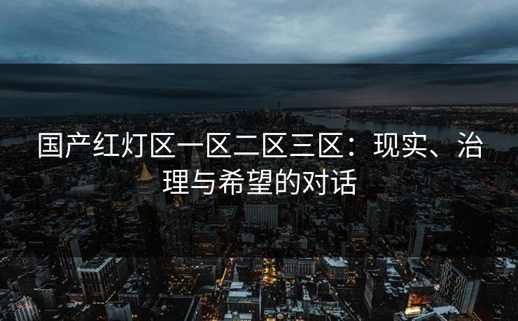 国产红灯区一区二区三区：现实、治理与希望的对话